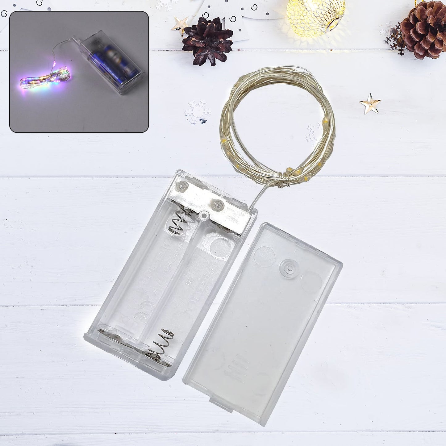 Multicolor 2AA Battery Powered, Copper Wire String Fairy Lights with 30 LEDs Diwali Special