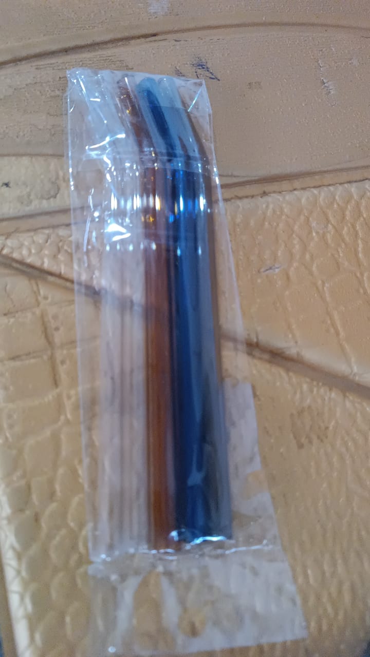 Reusable Glass Straws Clear Glass Drinking Straw (5 pcs Set)