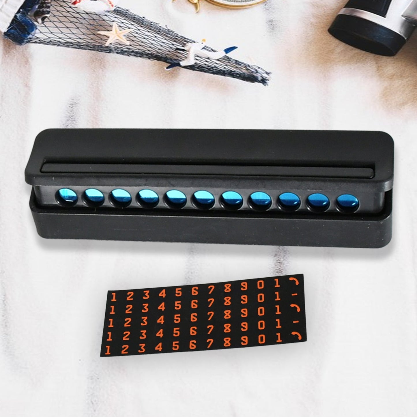 Temporary Car Parking Mobile Number Display with Magnetic Numbers Stickers,Car Parking Magnetic Mobile/Telephone Number Plate (1Pc)Â Â