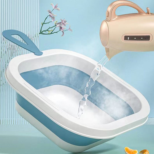 Space-Saving Foldable Baby Wash Basin, Lightweight & Easy to Clean for Home (28×28 Cm)