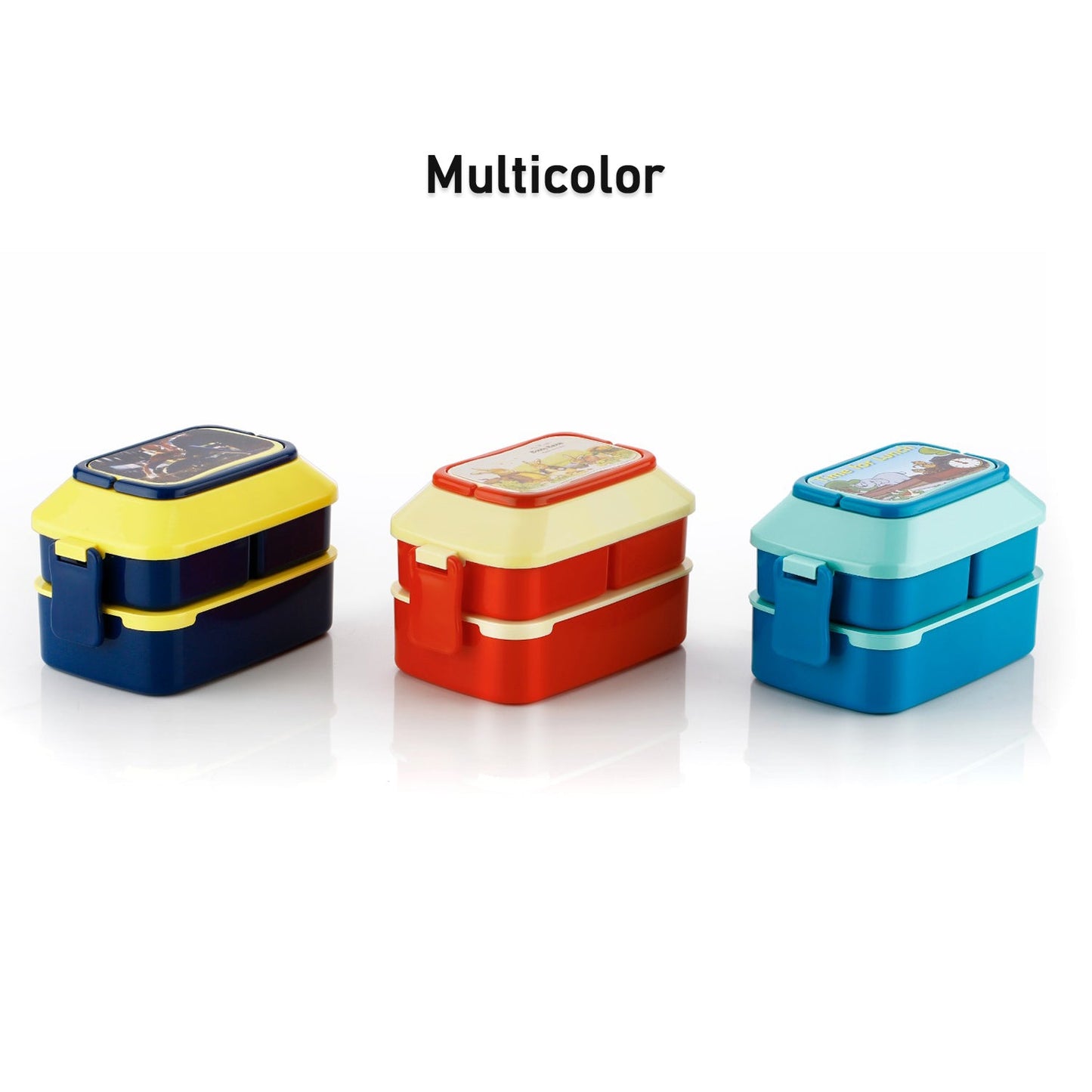 5621Â Double Layer Lunch Box Stylish Lid Lunch Box With Fork & Spoon Lunch Box For Children School Lunch BoxÂ