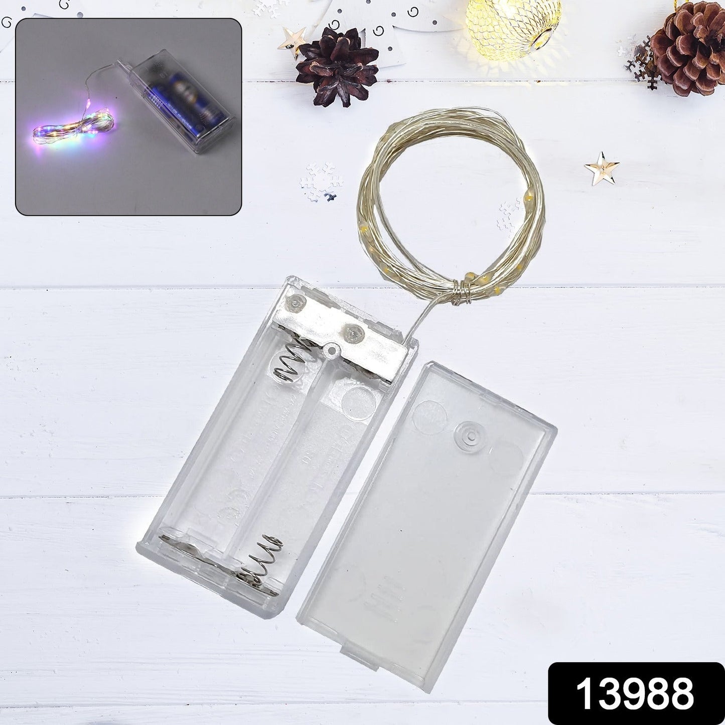 Multicolor 2AA Battery Powered, Copper Wire String Fairy Lights with 30 LEDs Diwali Special