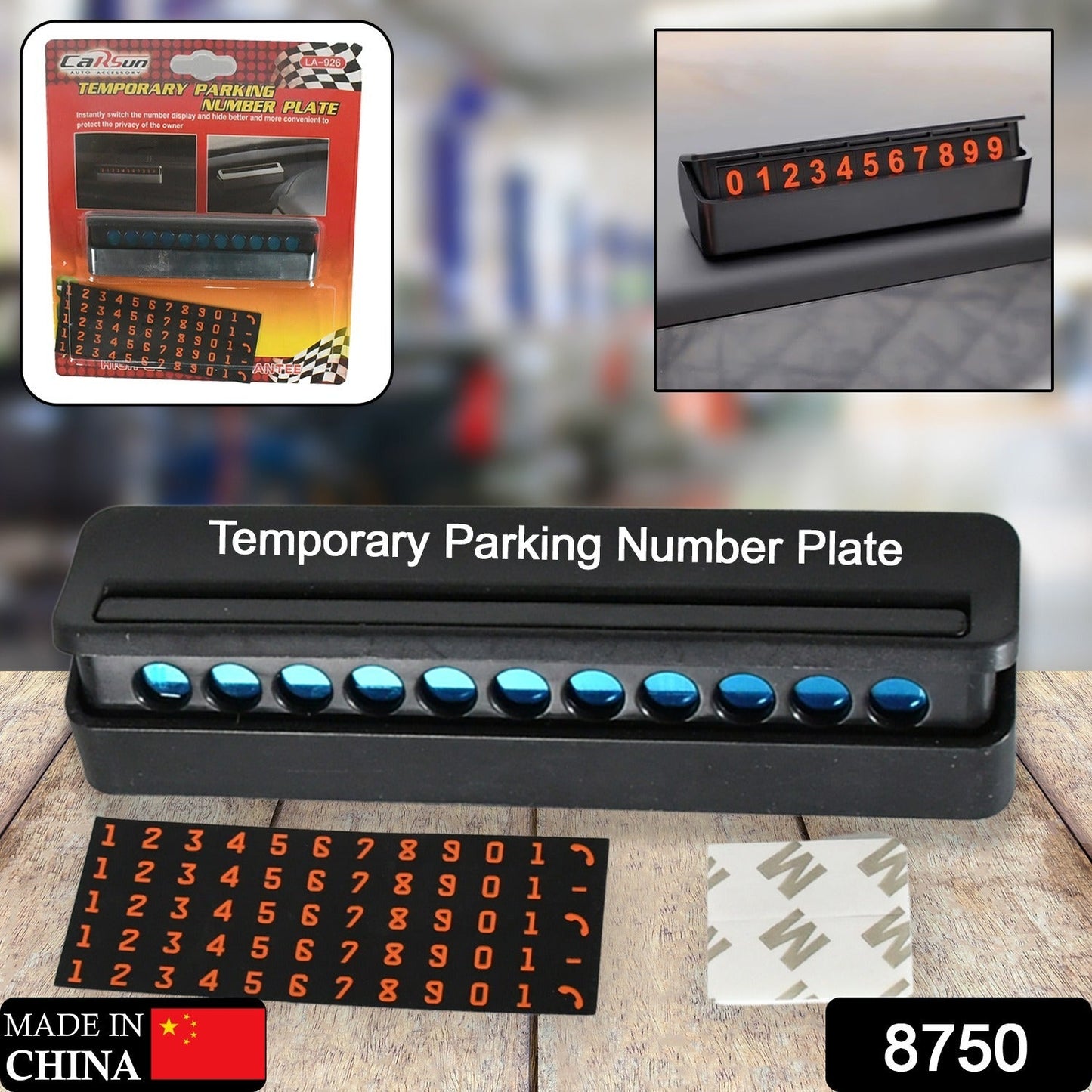 Temporary Car Parking Mobile Number Display with Magnetic Numbers Stickers,Car Parking Magnetic Mobile/Telephone Number Plate (1Pc)Â Â