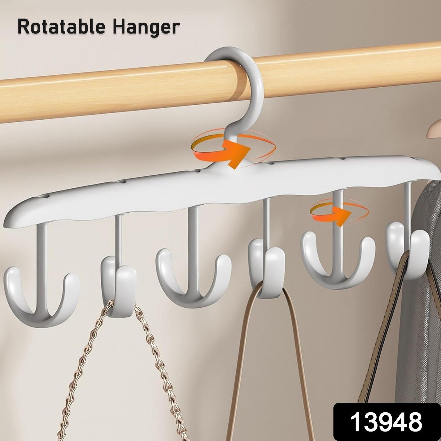 Rotatable Tank Top Hanger – Space Saving Closet Organizer for Dorms & Apartments (12-Hook)
