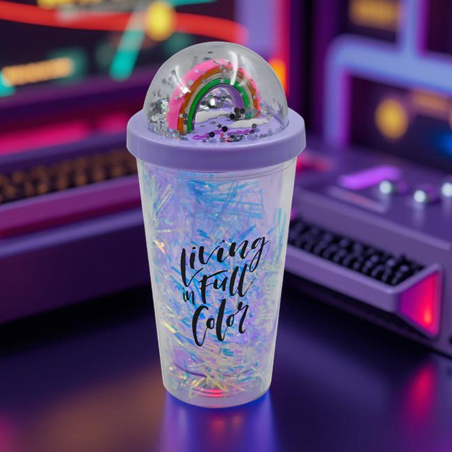 Sipper Bottle with Straw, LED Glow Light for Kids/Tumbler with Straw/Vacuum Flask/Sipper Plastic Tumbler/Sipper Bottle with Straw (Pack of 1)