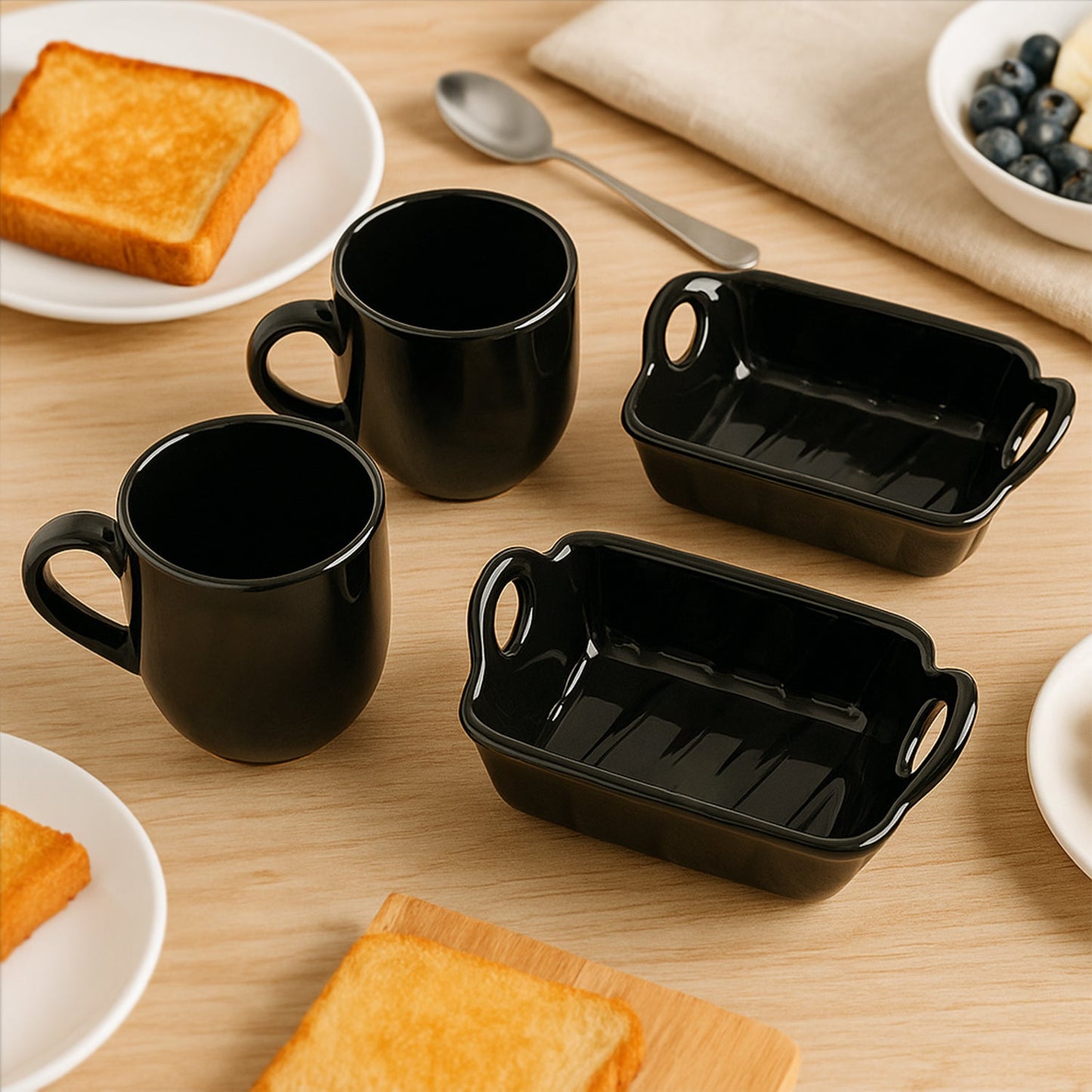 Play Station Ceramic Tea / cups / Mug Set With Handle Serving Bowl Milk Cup, Coffee Cup, Tea Cup, Breakfast Cup, Drinking Mug or Outdoor for Household, Gift for Birthday, Wedding Party (4 Pcs set) Diwali Special