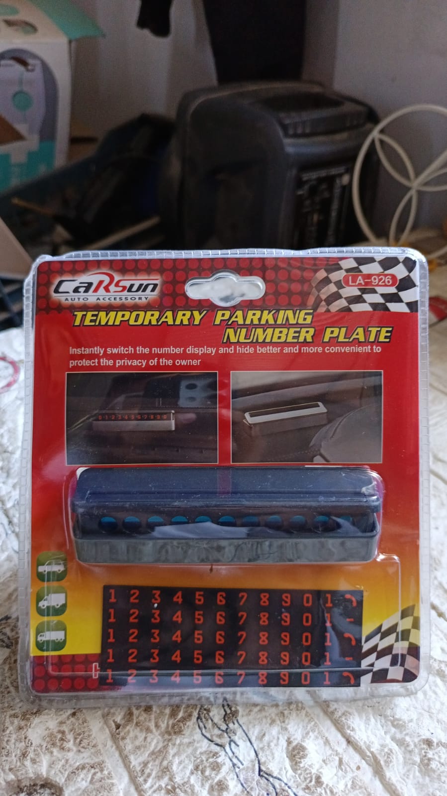 Temporary Car Parking Mobile Number Display with Magnetic Numbers Stickers,Car Parking Magnetic Mobile/Telephone Number Plate (1Pc)Â Â