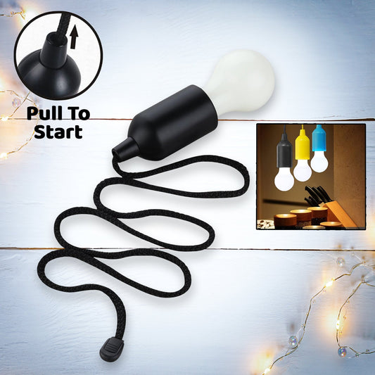 LED Pull Cord Light – Hanging Black LED Bulb (1 Pc) Diwali Special
