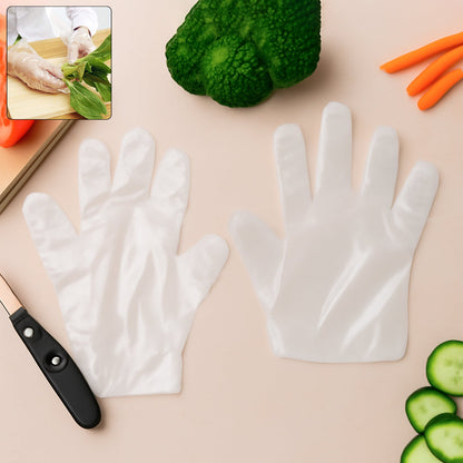 Eco-Friendly Kitchen Hand Gloves, Disposal hand gloves, Free size (100 Pc)
