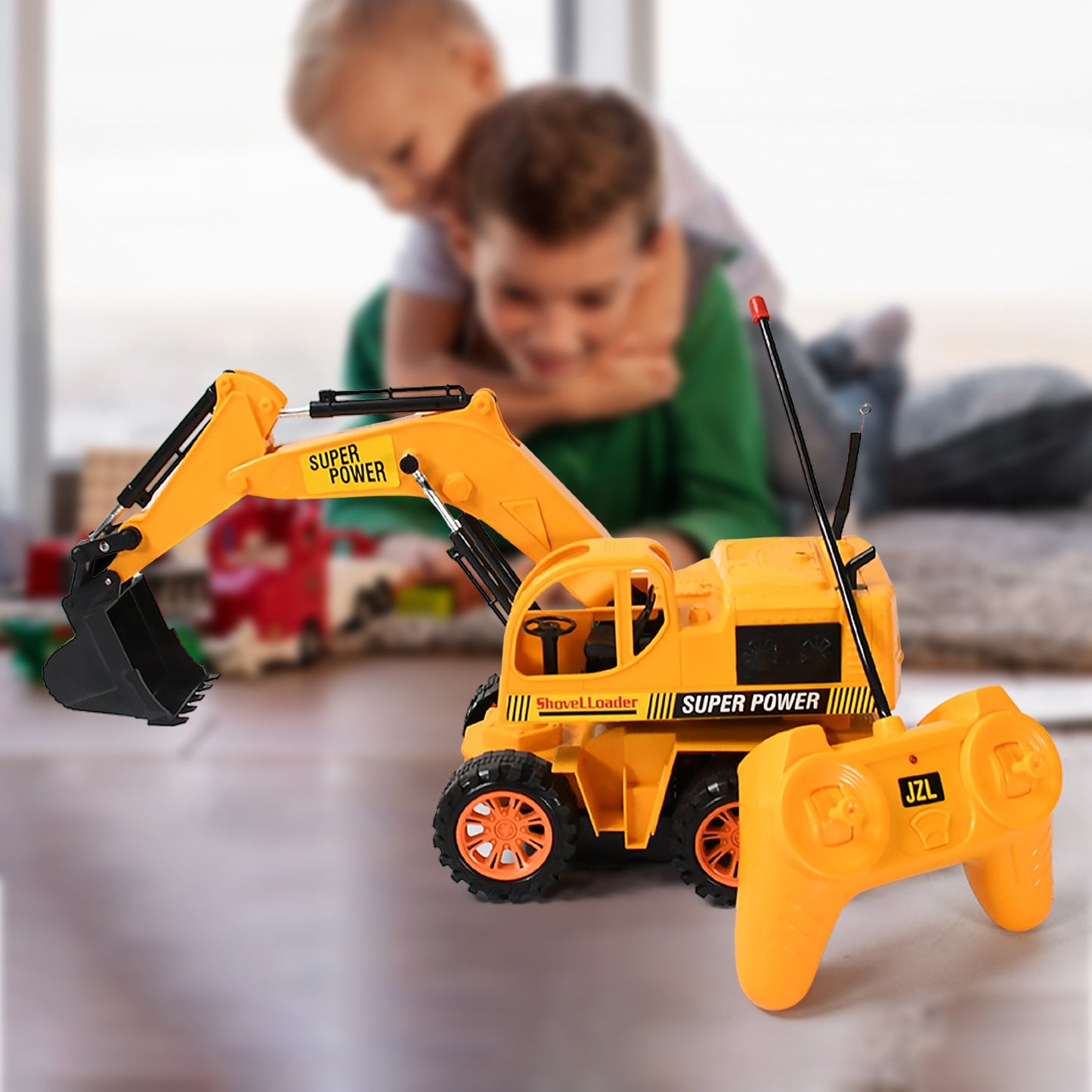 Plastic JCB Construction Toy Remote Control JCB Toys for Kids Boys, Super Power Remote Control JCB Truck Construction Toy (1 Set) Diwali Special