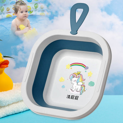 Space-Saving Foldable Baby Wash Basin, Lightweight & Easy to Clean for Home (28Ã—28 Cm)
