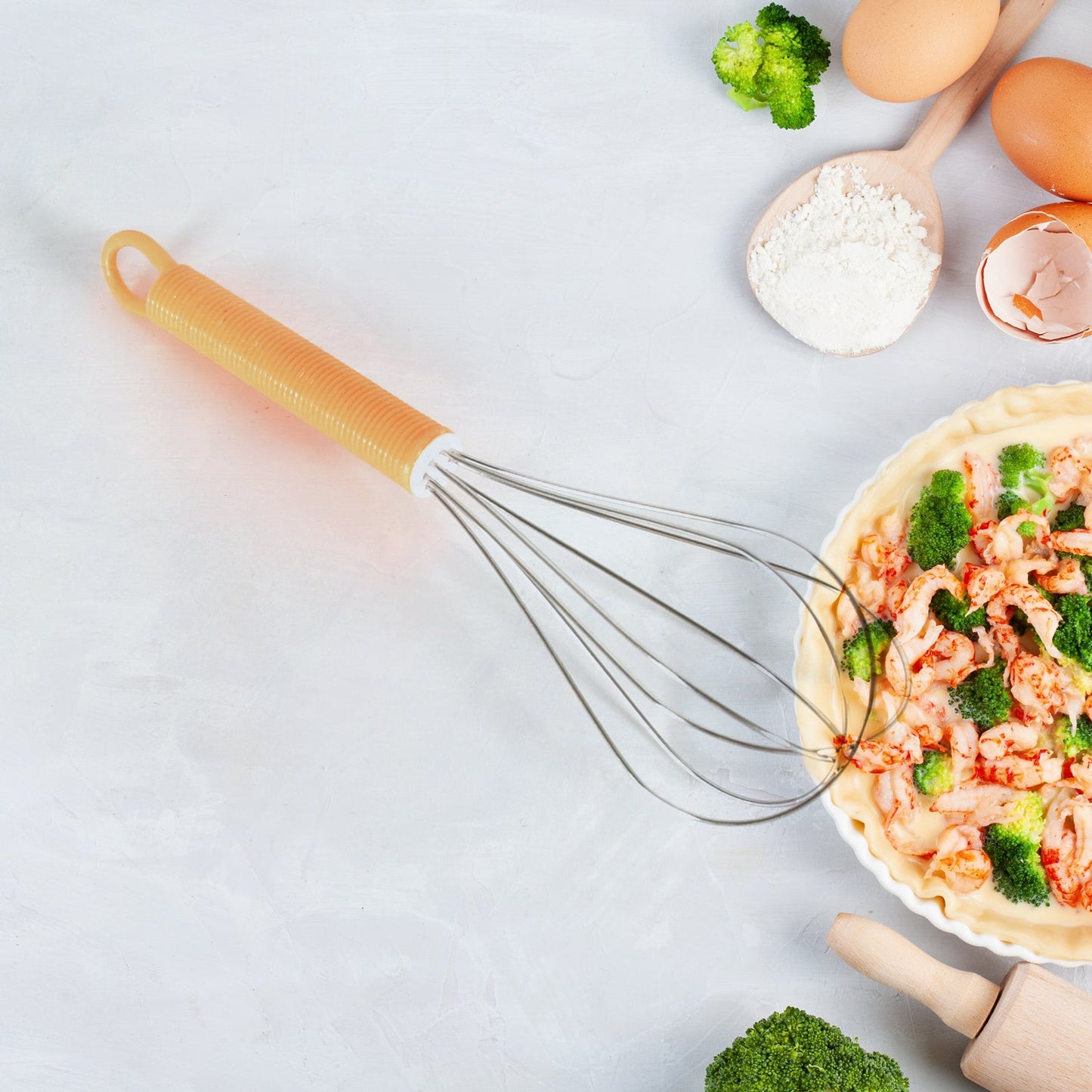 Stainless Steel Manual Whisk â€“ Cream, Flour & Egg Mixer (16 Cm)