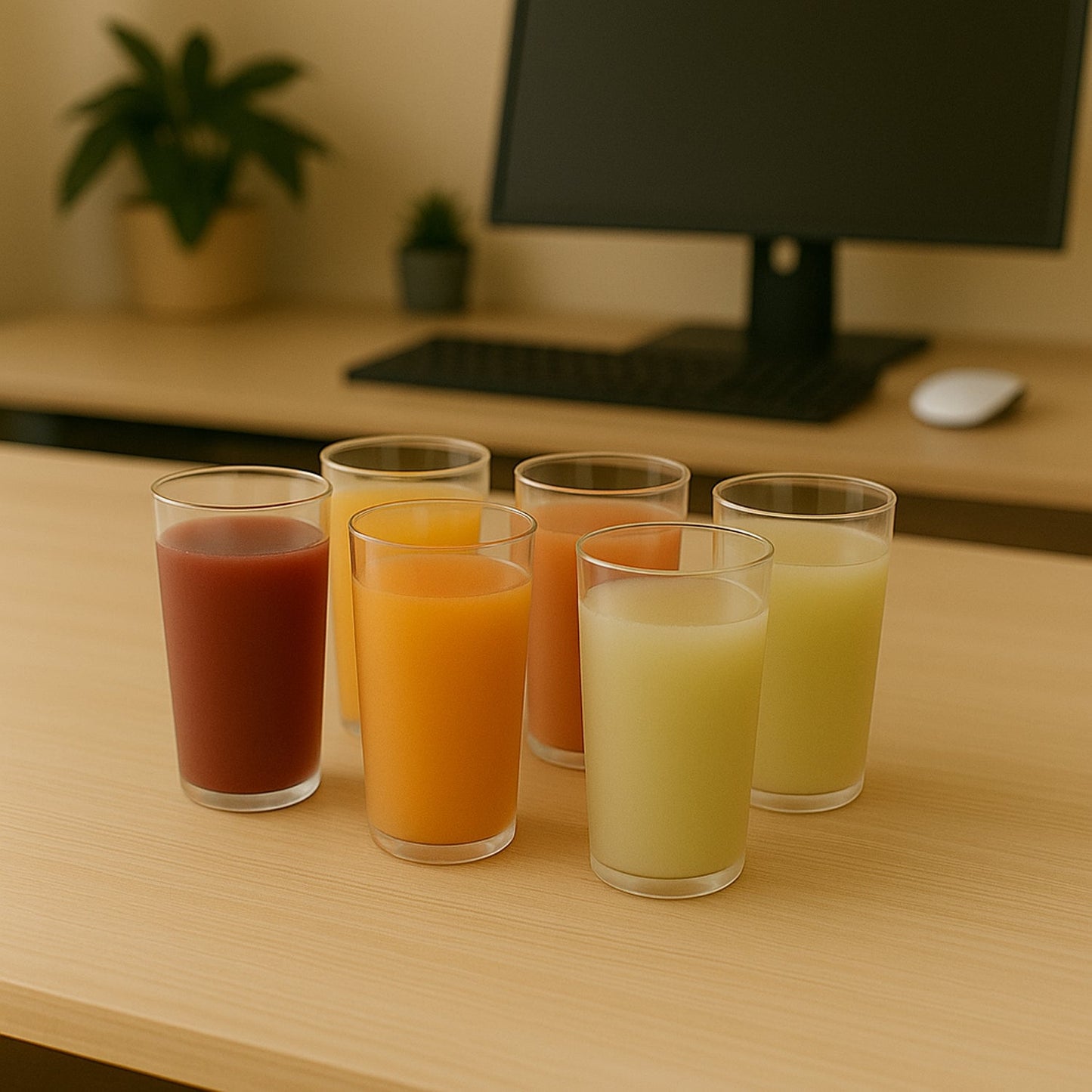 Round Clear Plastic Water Glass Juice Beer Wine Plastic Unbreakable Transparent Glass Set ( 300ml 6pc ) Diwali Special