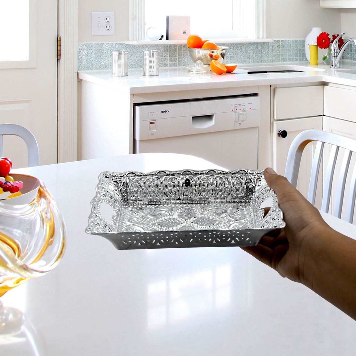 Decorative Mukhwas & Dry Fruit Serving Tray â€“ Fancy Candy Plate