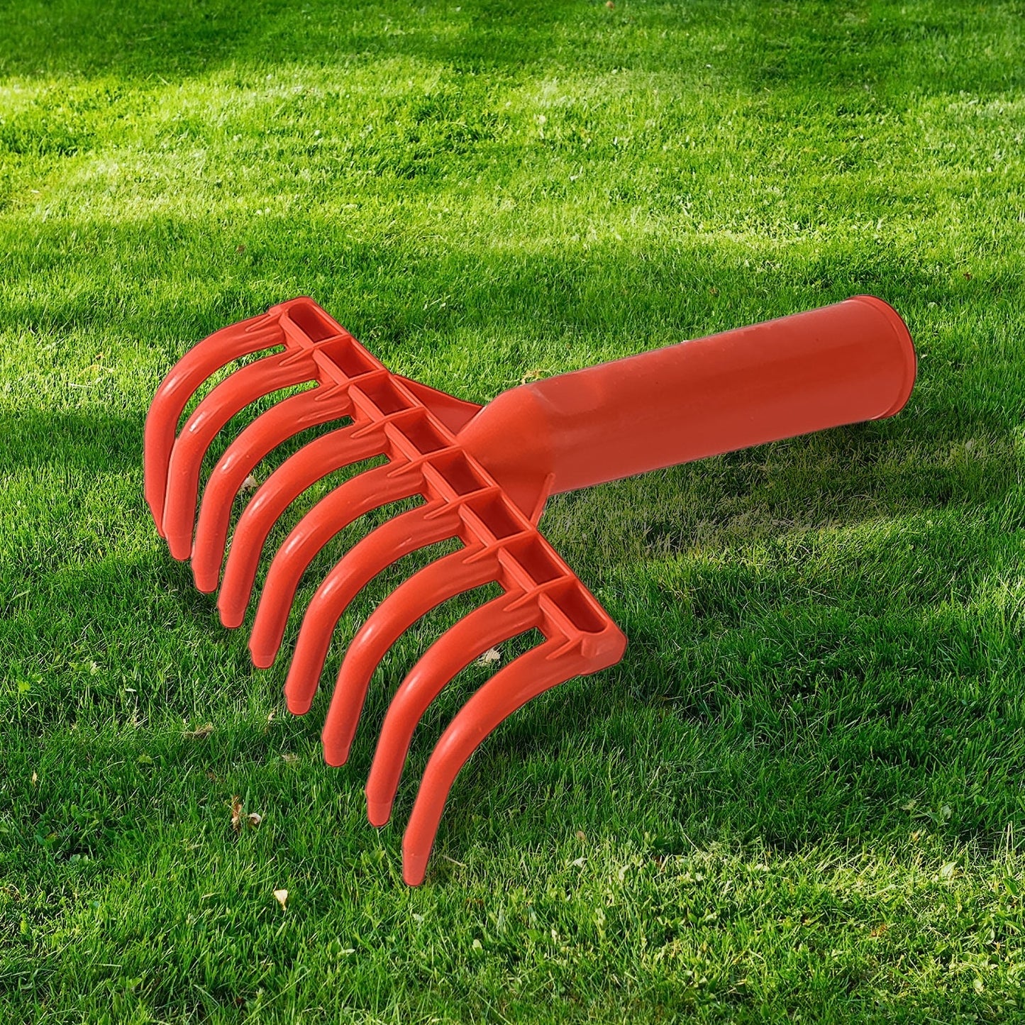 Heavy Duty Plastic Garden Hand Rake â€“ 9-Tooth Cultivator Tool (1 Pc)