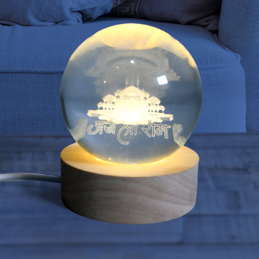 3D Crystal Ball lamps for Bedroom 3D Lamps for Home Decoration 3D Crystal Ball Night Light Gifts for Women Gifts for Men Room Decor Items for Bedroom for Friend and Family (1 Pc) Diwali Special