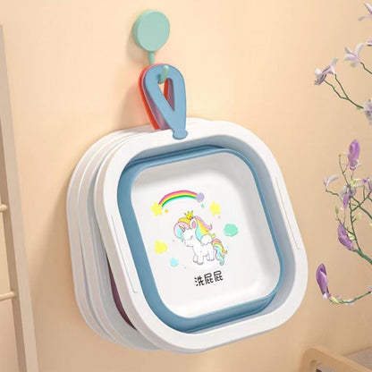 Space-Saving Foldable Baby Wash Basin, Lightweight & Easy to Clean for Home (28Ã—28 Cm)