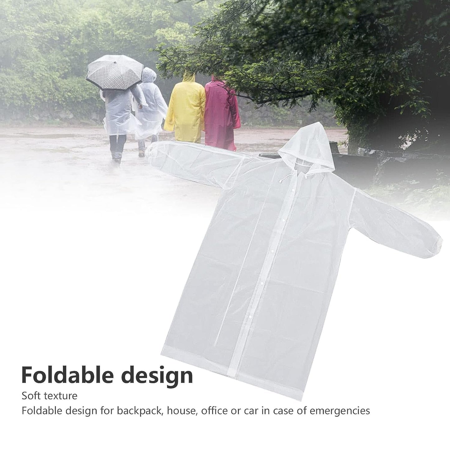 Eva Portable Rain Coat, Waterproof Raincoat (1pc)