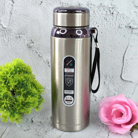 800ml Stainless Steel Water Bottle â€“ Leak-Proof Thermos Flask for Travel, Gym, Office, Home Use (1 Pc)