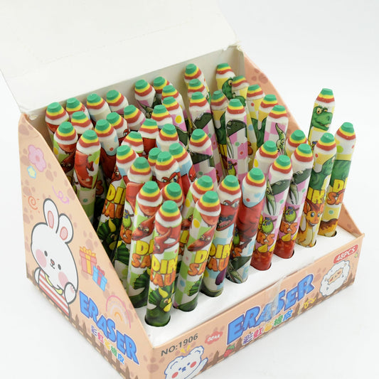 Fancy Erasers for Kids in Different Shapes â€“ Rainbow Erasers, Stationery Gift for Kids Pencil Shaped Eraser for Children School Kids/Birthday Return Gift for Children (48 Pcs Set)