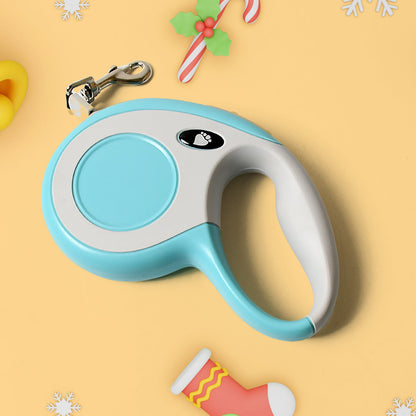 Retractable Dog Leash, Pet Walking Leash with Anti-Slip Handle, Strong Nylon Tape, Tangle-Free, One-Handed One Button Lock & Release, Suitable for Small / Medium Dog Or Cat, 16.5 ft (5 m)Â 