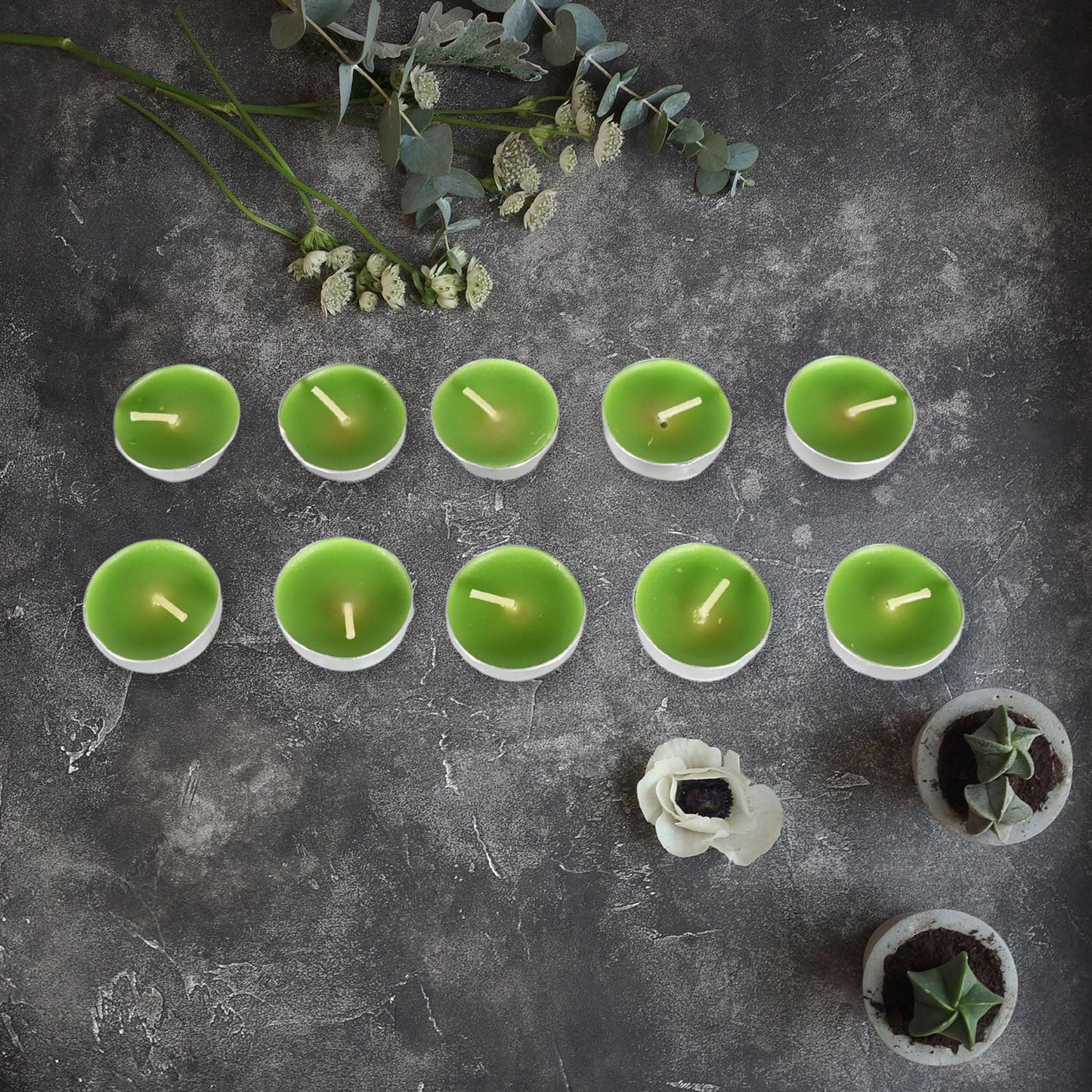 8-9 Hour Unscented Smokeless Candles â€“ For Diwali, Christmas, Weddings, Parties & Mood Dinners, Diwali (10 Pc)