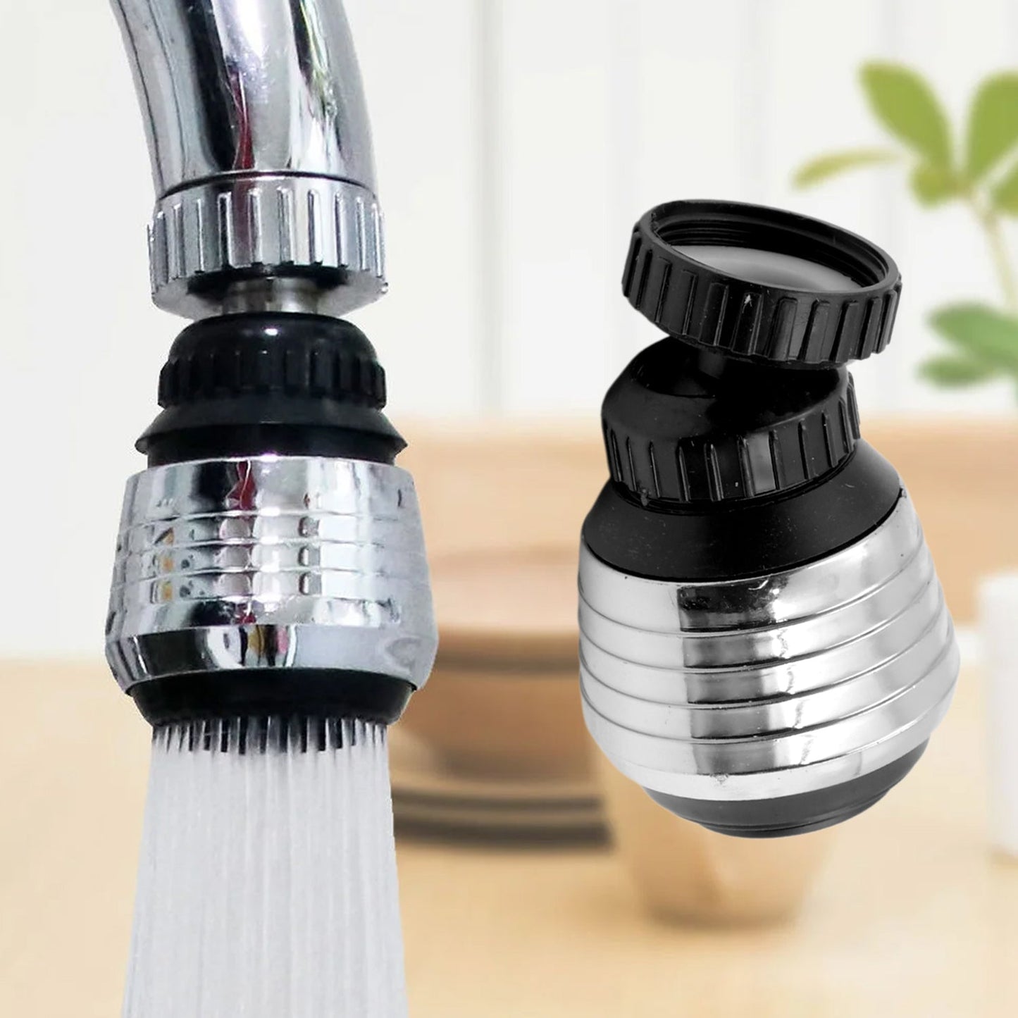 Faucet Bubbler, Faucet Aerator, Water Filter 360Â° Sink Use for Kitchen, Bathroom, Home Use, High Pressure Power Spray, Plating, for Kitchen Bathroom (1 Pc)