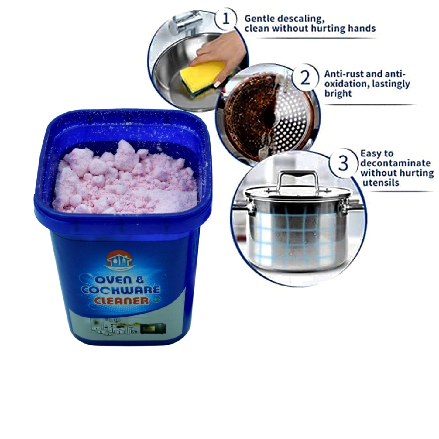 Universal Oven & Cookware Cleaner Powder â€“ Stainless Steel, Pot Stain & Rust Remover