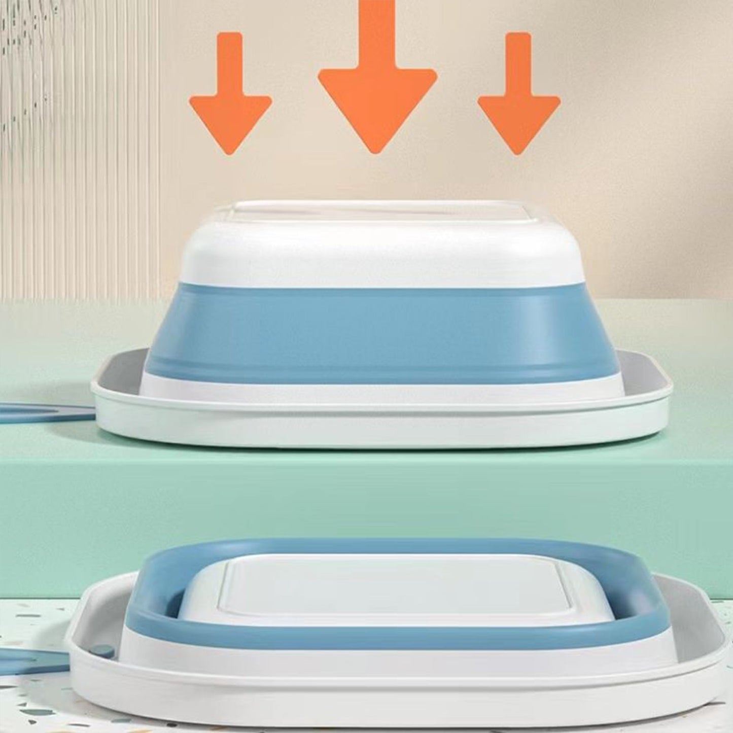 Space-Saving Foldable Baby Wash Basin, Lightweight & Easy to Clean for Home (28Ã—28 Cm)