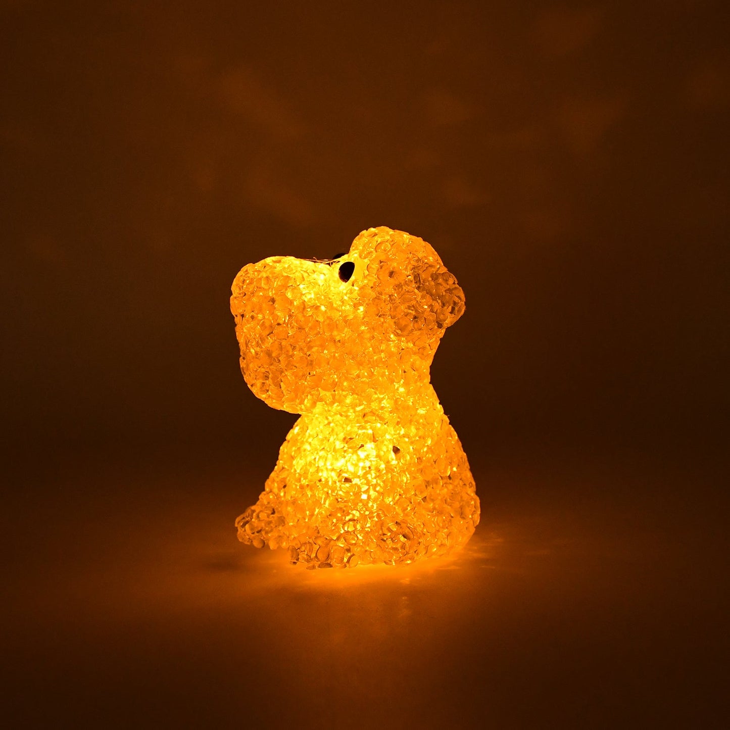 Dog Shape Crystal LED Night Light Lamp â€“ Cute Glowing Animal Decorative Light (1 Pc)
