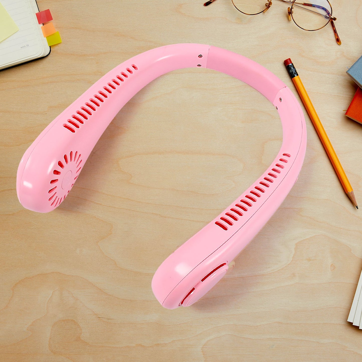 Portable Neck Fan: Holiday Hands Free Bladeless Neck Fan, 360Â° Cooling Hanging Fan, USB Rechargeable Personal Neck Fan, Wearable Neck Fan Suitable for Traveling