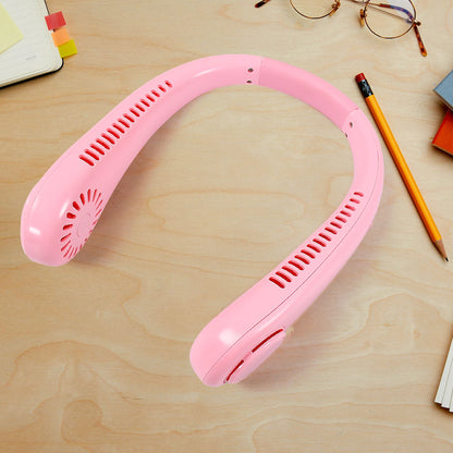 Portable Neck Fan: Holiday Hands Free Bladeless Neck Fan, 360Â° Cooling Hanging Fan, USB Rechargeable Personal Neck Fan, Wearable Neck Fan Suitable for Traveling