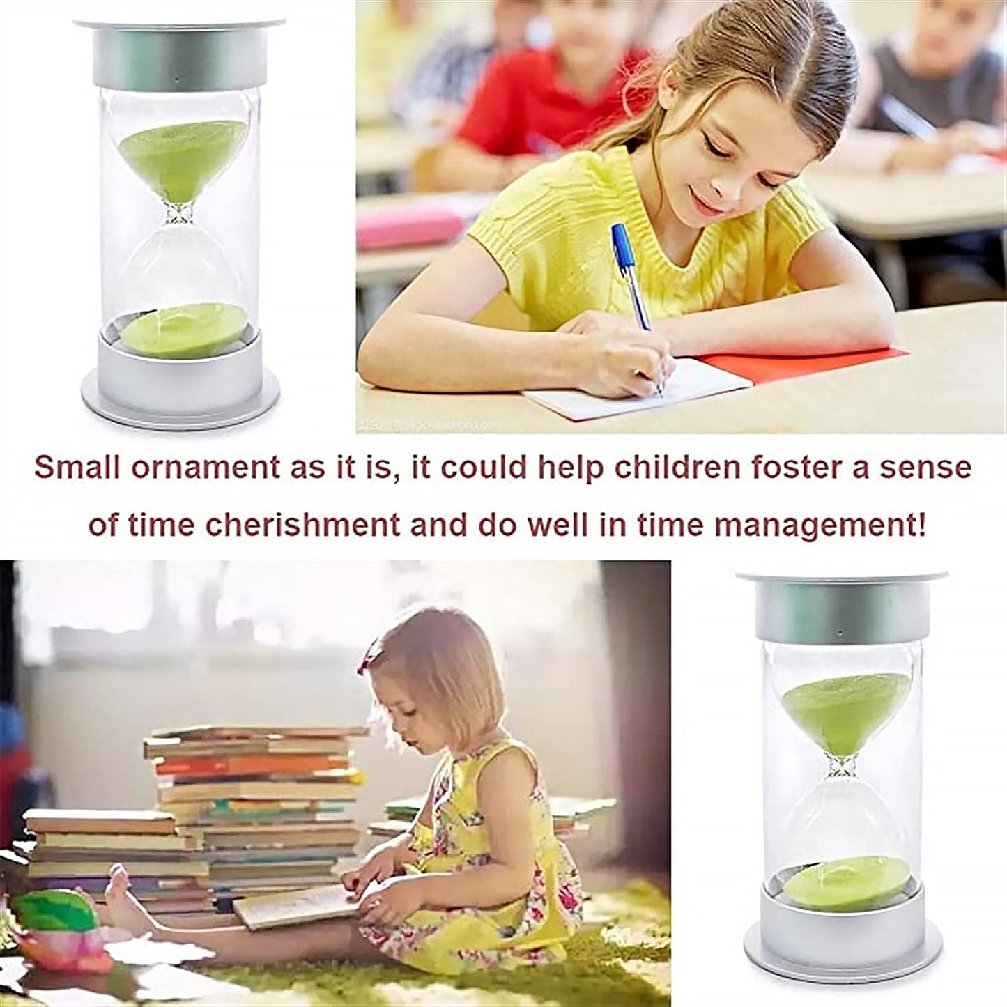 45-Minute Green Sand Timer â€“ Hourglass Time Management Tool for Classroom & Games (Color : Green)
