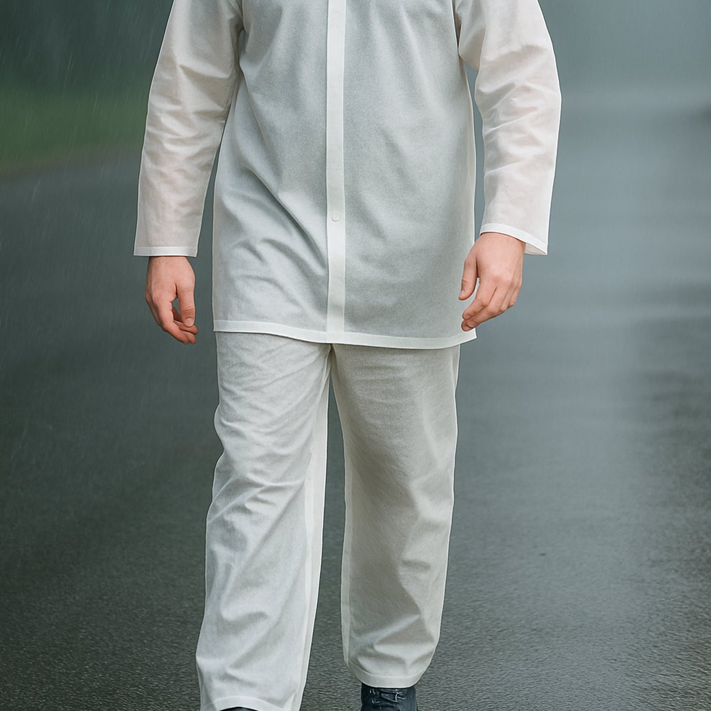 Full-Body Rain Suit â€“ Jacket & Pants Set Fashion Portable Adult Rain Coat (1pc)