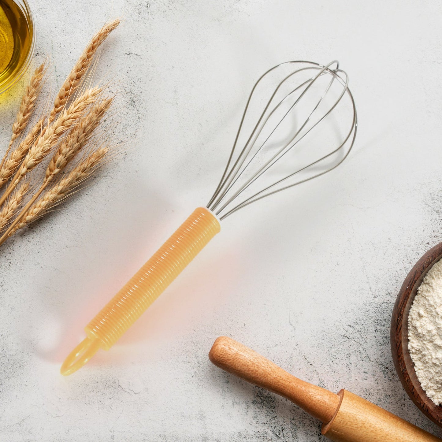 Stainless Steel Manual Whisk â€“ Cream, Flour & Egg Mixer (16 Cm)