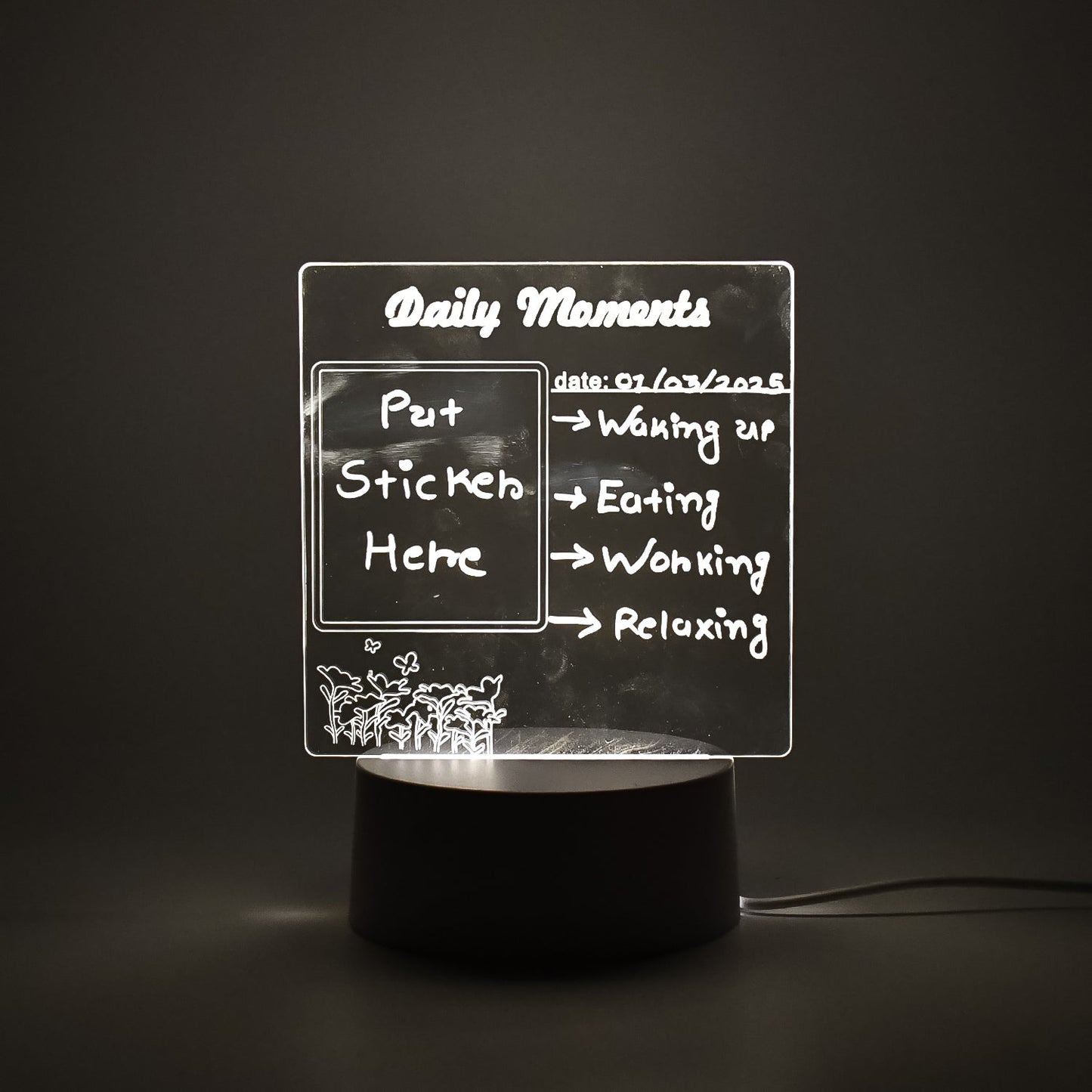 Creative Visualization Lamp 3 D Acrylic Decorative Lamp (1 Pc) Diwali Special