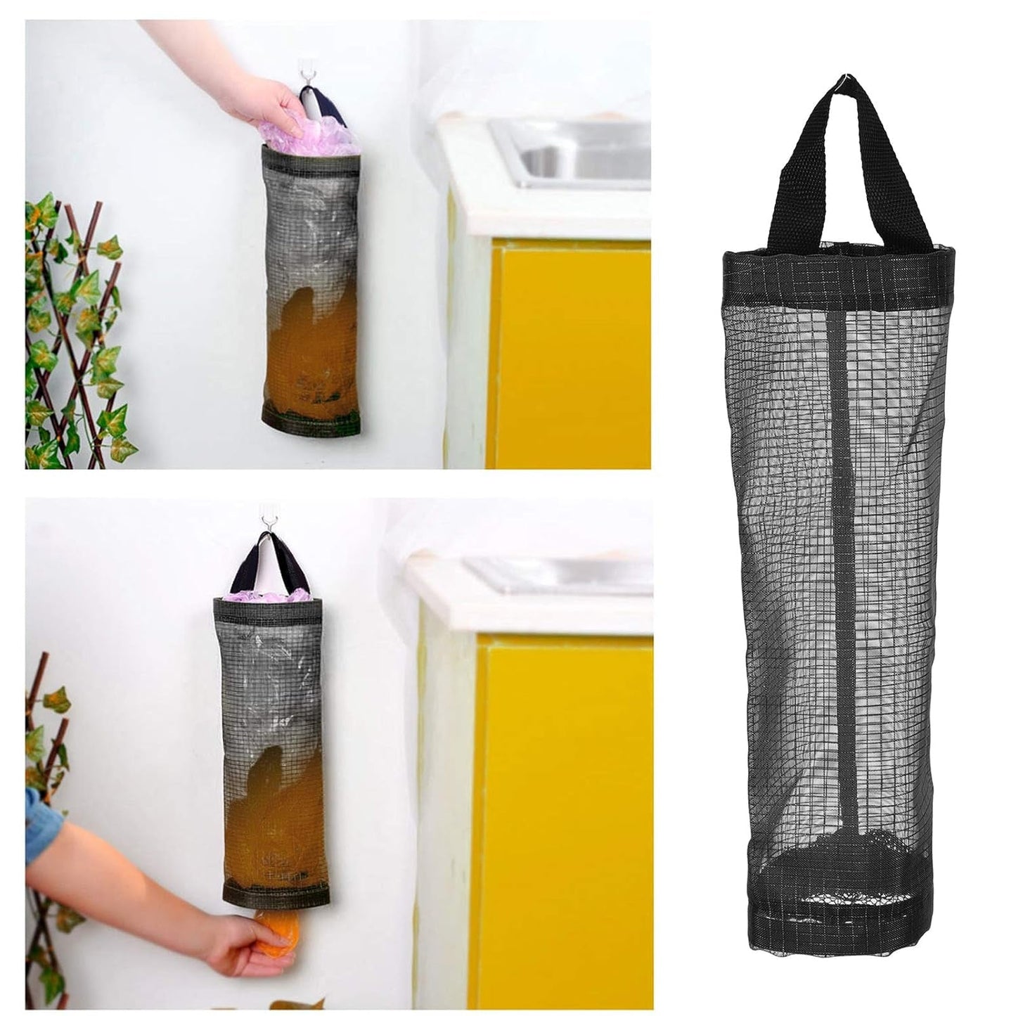 Hanging Waste Bag Holder, Garbage Bag Storage Bag, Widening Handle Hanging Sturdy for Store Garbage Bags Home Store Debris Kitchen, Bedroom LargeÂ Capacity for Restaurant (1 Pc)