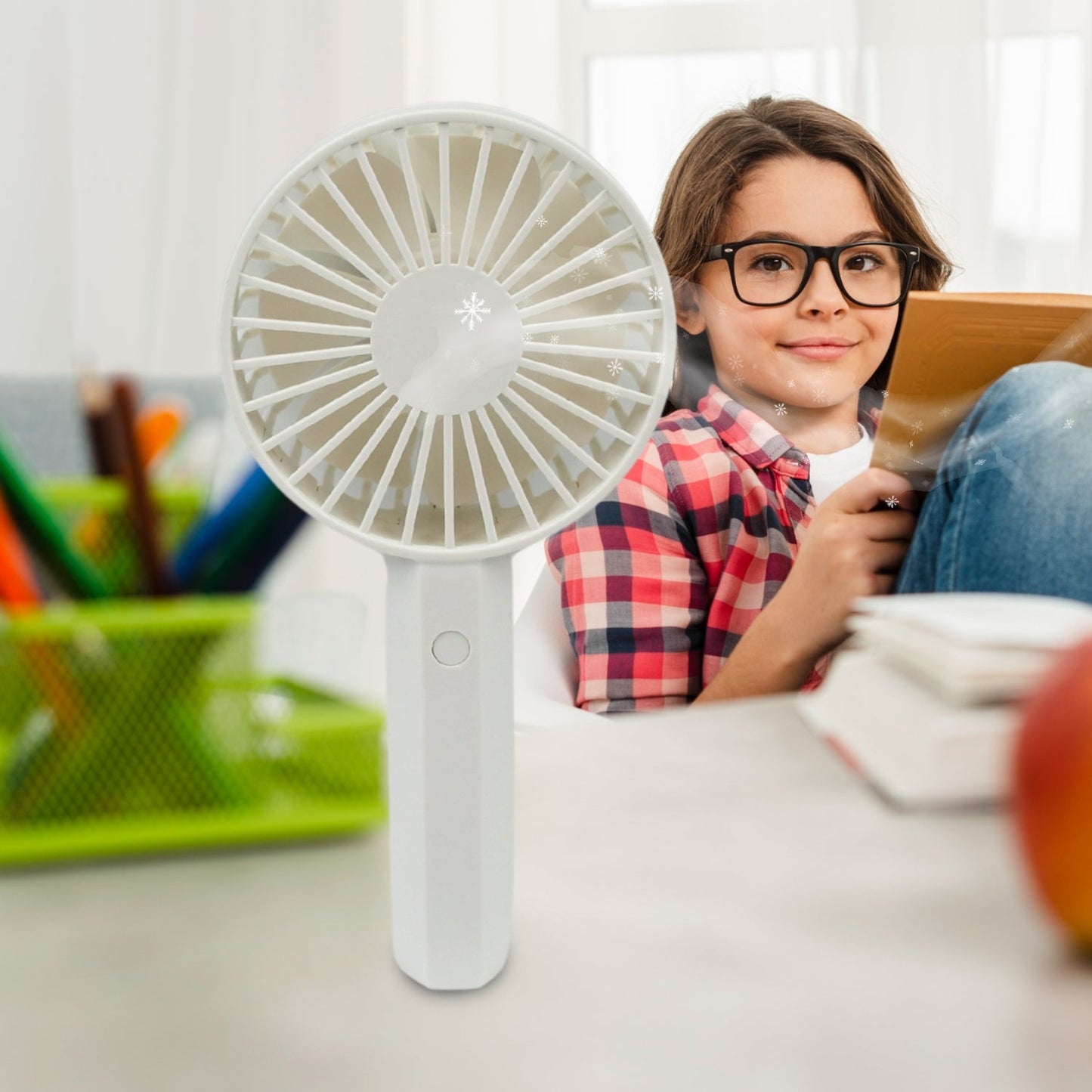 Mini Portable Rechargeable Fan â€“ Lightweight & Easy to Carry (1 Pc | Battery Not Included)