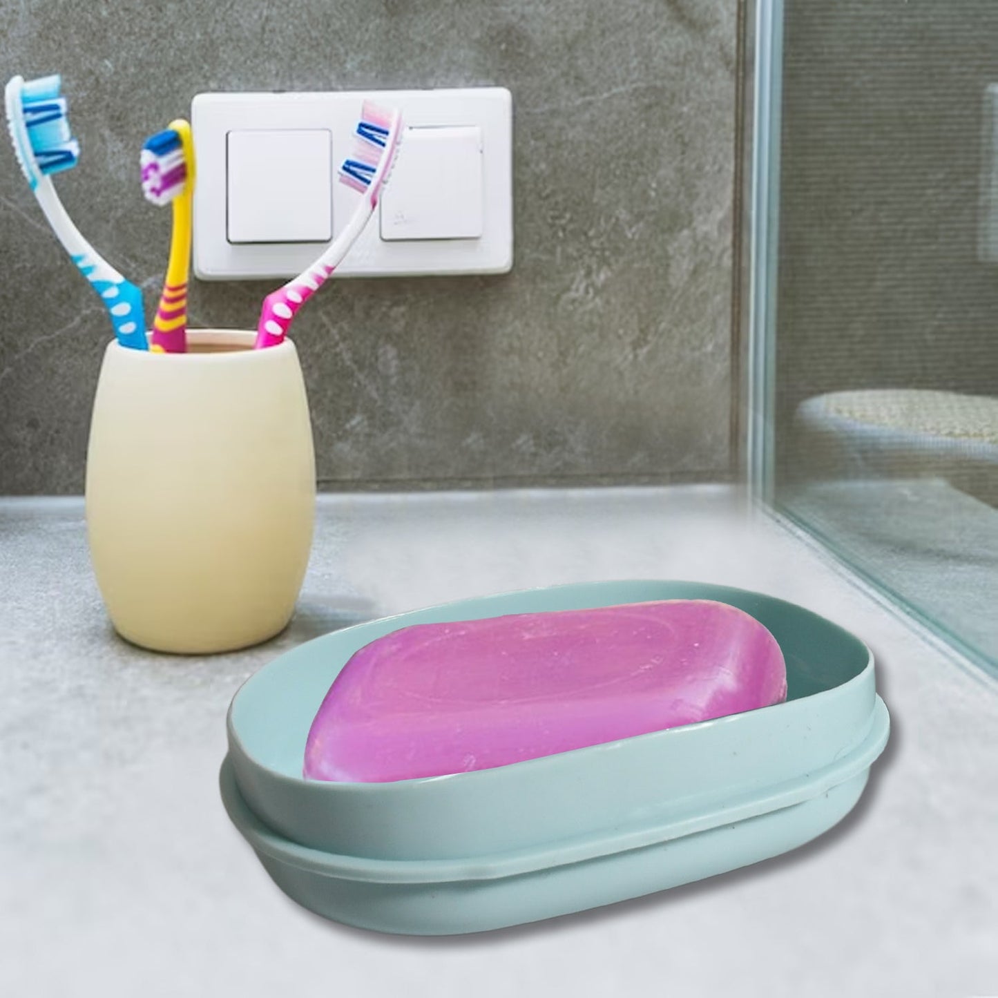 Soap Container, Soap Box Household Kitchen and Bathroom Can Use PP Material Drain Box, Soap Dish,Â for Bathroom Shower Home Outdoor Camping ,SabudaniÂ (1 Pc)