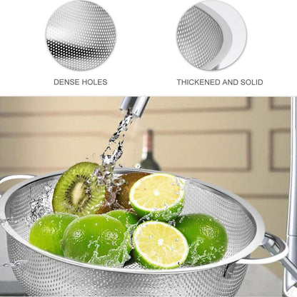 Stainless Steel Rice Vegetables Washing Bowl Strainer Collapsible Strainer.