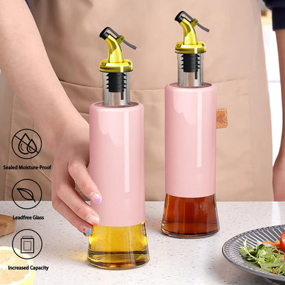 Olive Oil Dispenser â€“ Leakproof Glass Bottle with Non-Drip Spout for Kitchen & Cooking (300 ML)