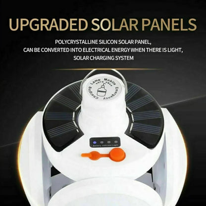 Solar Multi-Functional Emergency LED Light â€“ USB Rechargeable, 5 Modes, Foldable, SOS & IP65 Waterproof