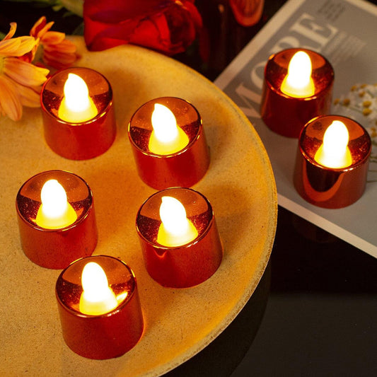 Electrical Candles Diya LED Tea Light, Plastic Candle Light Candle Candle, Diwali (24 Pc Set) Diwali Special
