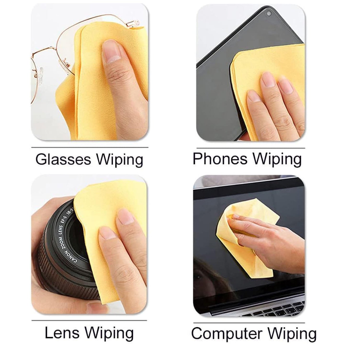 Microfiber Cleaning Cloths (6 Ã— 7 Inch) (Multicolor) (Pack of 1 Pc)