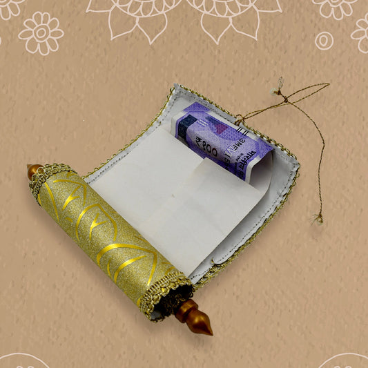 Money Gift Envelopes Lifafa - Multi Color Pack of 5 Premium Designer Envelopes, Colorful Writing Message Scroll, Sandesha Card, Style Shagun Envelope Sagan Gift Envelopes for Weddings, Birthdays, Baby Shower, Anniversary Diwali Special