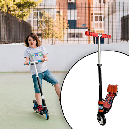 Basic Kids Ride On Leg Push Scooter for Boys and Girls (4 - 8 Years Old Kids) Foldable Scooter Cycle with Height Adjustment for Boys and Girls Multicolor (1 Pc / 3 Wheel)Â 