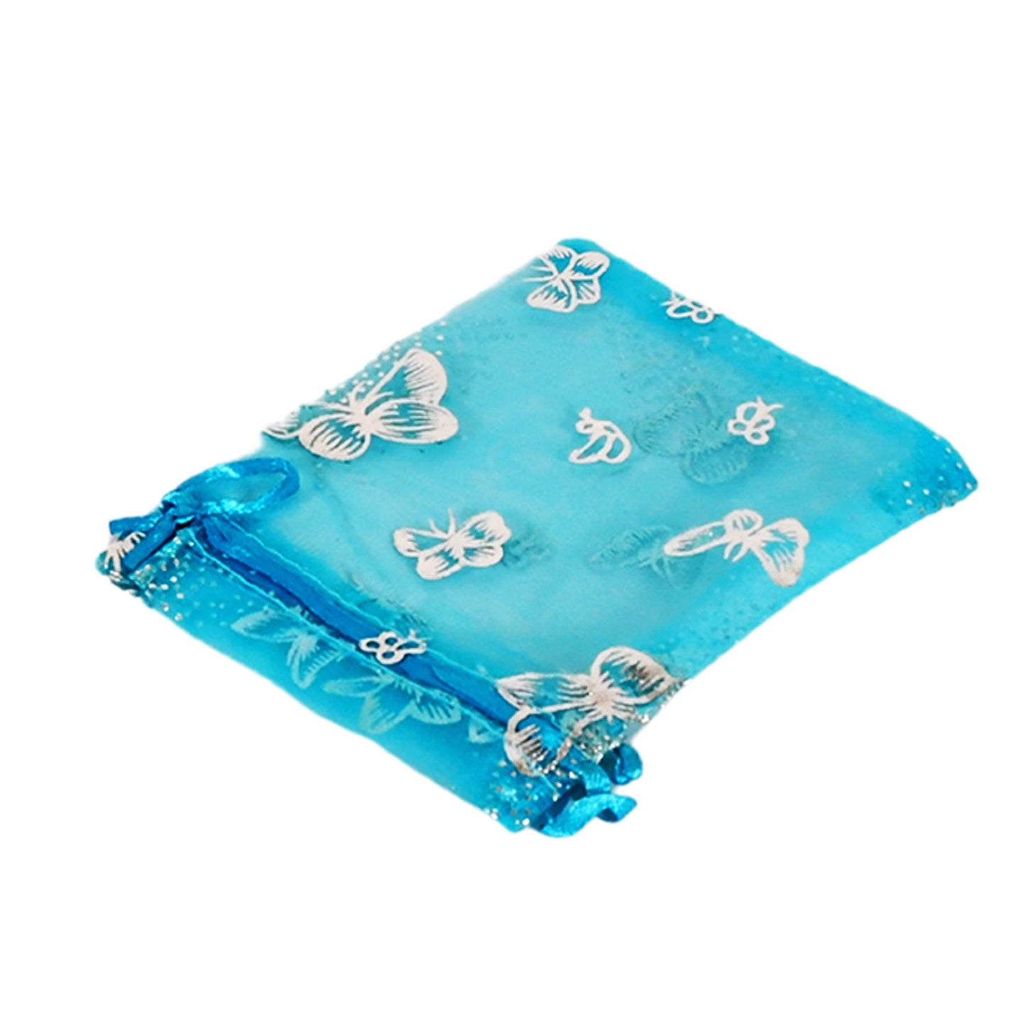 Organza Return Gift Bags Small Mesh Bags Drawstring Gift Bags Christmas Drawstring Organza Gift Bags, Wedding Party Festival Gift Bags, Jewellery Packing Pouch Dry Fruit Pouch 10Ã—12 Cm (100 Pcs Set)