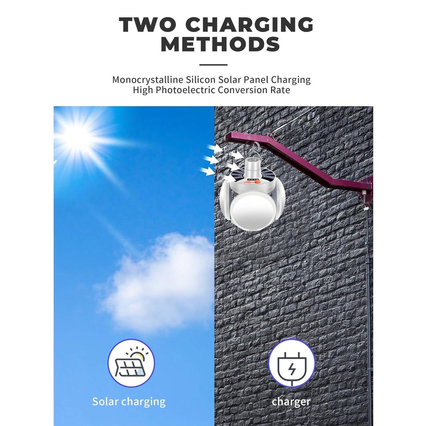 Solar Multi-Functional Emergency LED Light â€“ USB Rechargeable, 5 Modes, Foldable, SOS & IP65 Waterproof