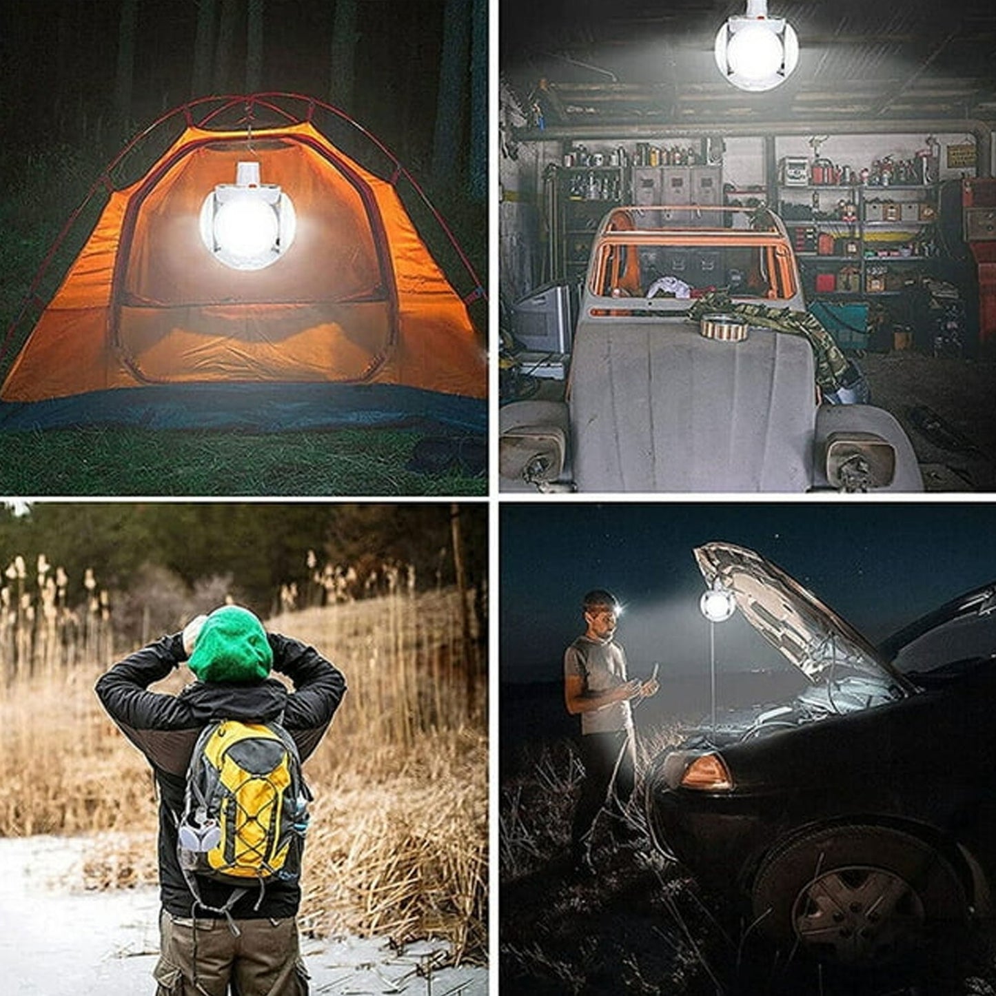 Solar Multi-Functional Emergency LED Light â€“ USB Rechargeable, 5 Modes, Foldable, SOS & IP65 Waterproof
