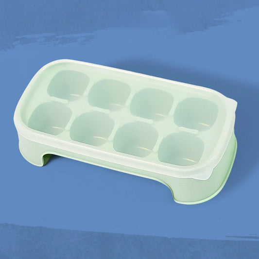 Ice Mold, 8 Grid Food Grade Portable Plastic Ice Tray (1 Pc / 15Ã—8 Cm)